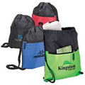 Drawstring Sport Bag w/ Zip Pocket